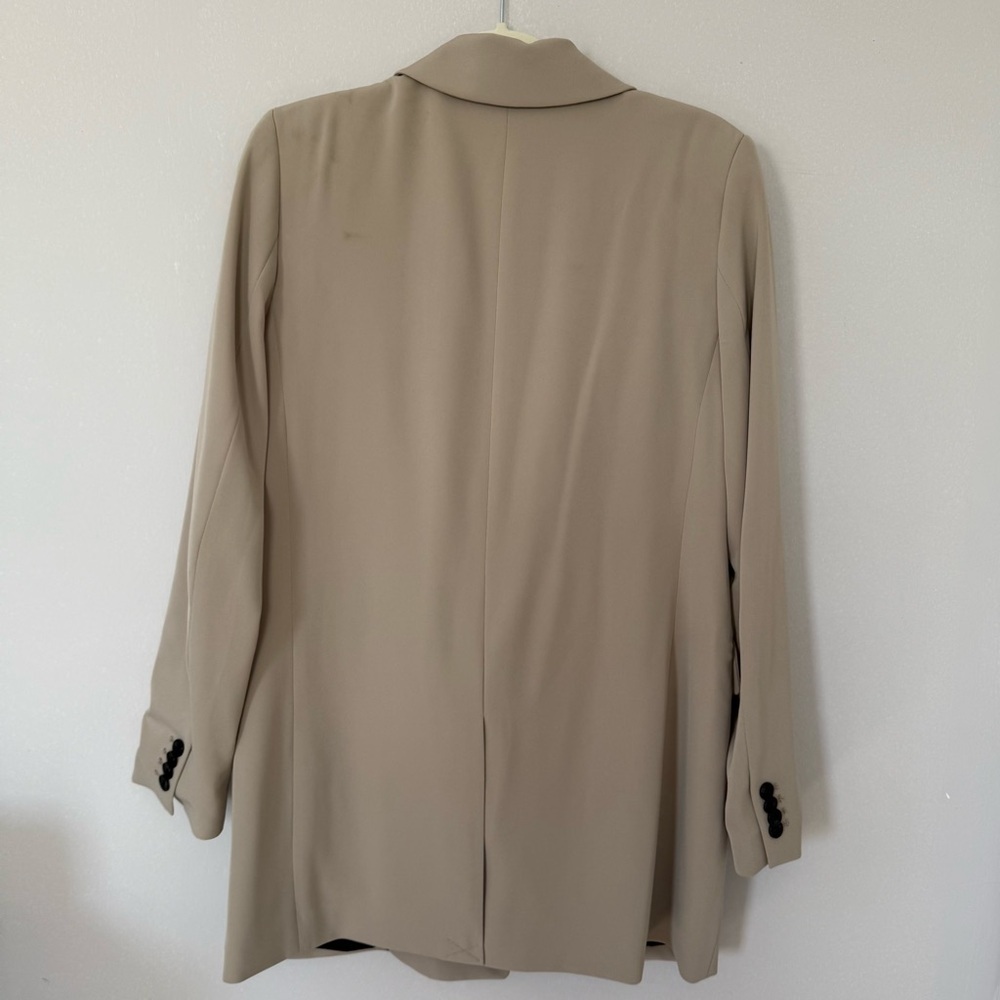 H&M Women's Tan Double-Breasted Oomen Oversized Blazer size S - Picture 6 of 13